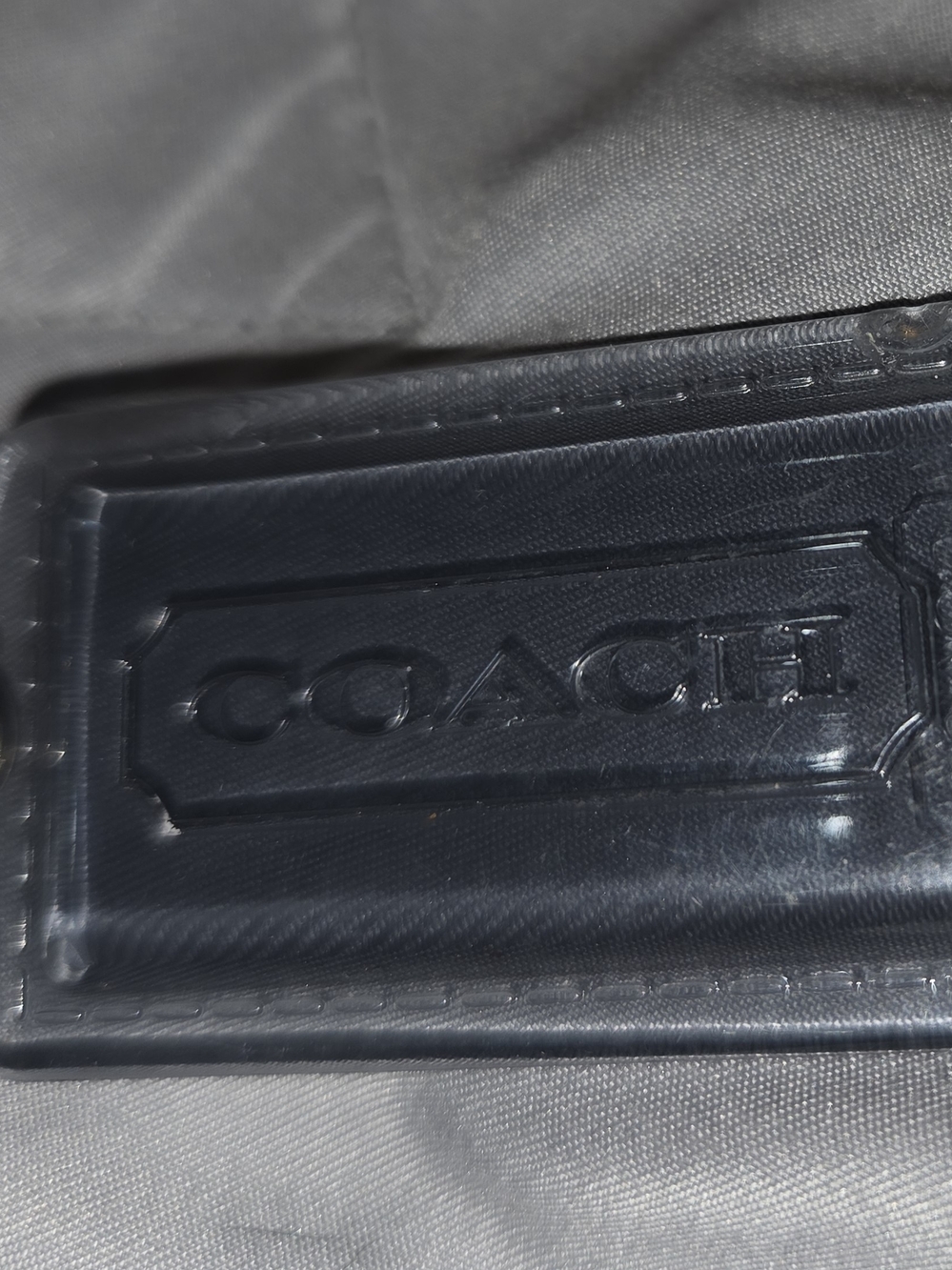 Coach Dark Blue Acrylic Hang Tag